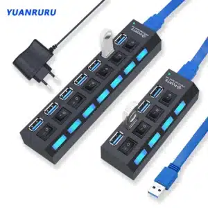 USB Hub 3.0 Hub USB 3 USB 2.0 Multi USB Splitter Power Adapter 4/7 Port Multiple Expander 2.0 with Switch