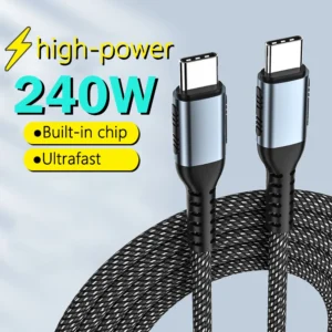 PD240W Ultra Fast Charge Cable Type Usb C 100W type c Charger Cable