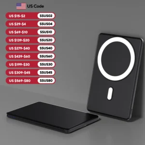 Thin Magnetic Wireless Power Bank 15W 5000mAh Portable Fast Charging External Battery for iPhone