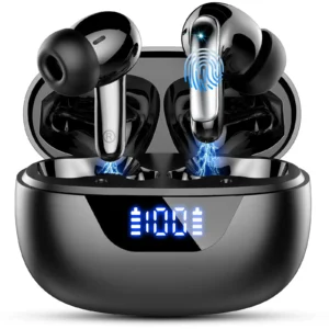 Wireless Headphones, Bluetooth 5.3 Stereo Earphones in Ear with 4 ENC Mic Clear Calls,Noise Cancelling Ear Buds