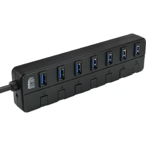 AUH-3070P – 7-Port USB 3.0 Hub with Individual Power Switch & Power Adapter