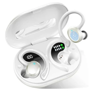 Wireless Earbuds, Bluetooth 5.3 On-Ear Headset, Noise Cancelling Mic