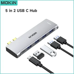 5 in 2 USB C HUB Type-C HDMI 4K@30Hz Thunderbolt 3 Port Adapter 3 USB 3.0 5Gbps