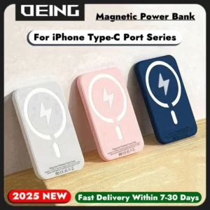 Magnetic Power Bank For iPhone Type-C External Auxiliary Battery Portable Wireless Charger