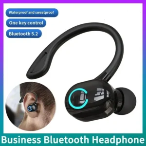 (ONE PIECE ONLY) Bluetooth 5.1 Headset Business Wireless Earbuds Earphone Stereo Sport Game Headphone Ear Hook Mini HIFI Bass Noise Cancelling F8