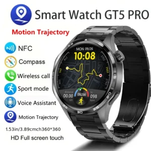 GT5 PRO Smart Watch Men Watch 5 Pro AMOLED HD Screen Bluetooth Call GPS Trajectory