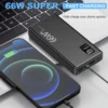 66W 20000mAh Fast Charger Power Bank Portable Battery Charger USB Two-way Quick Charging for iPhone
