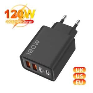 4 Port USB Charger Total 120W Type C