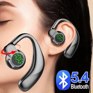Bluetooth 5.4 Earphones Single Ear Earhooks Noise Cancelling IEM Earbuds