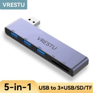 5 in 1 USB HUB High Speed USB 3.0 OTG Splitter Card Reader Multiport with SD TF Ports Computer Accessories