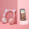 Glow Cat Ear Gaming Headphones | Wireless Bluetooth Over-Ear with RGB Lights